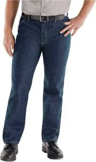 Red Kap Pd54odd Classic Work Jeans Odd Sizes Prewashed Indigo 34i