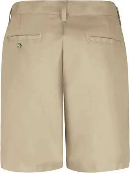 Red Kap Pt27 Women’s Plain Front Shorts 8 Inch Inseam - Tan
