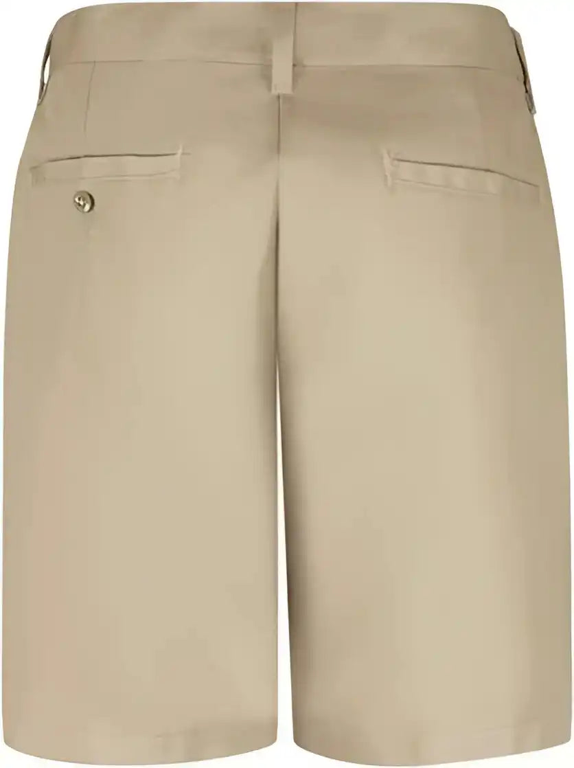 Red Kap Pt27 Women’s Plain Front Shorts 8 Inch Inseam - Tan
