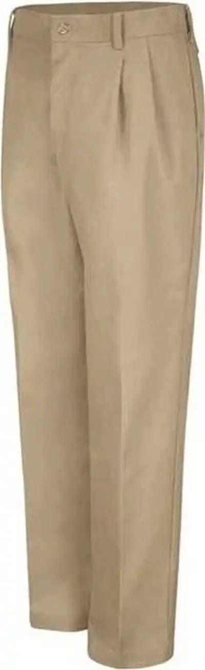 Red Kap Pt38 Pleated Twill Slacks Khaki 32i