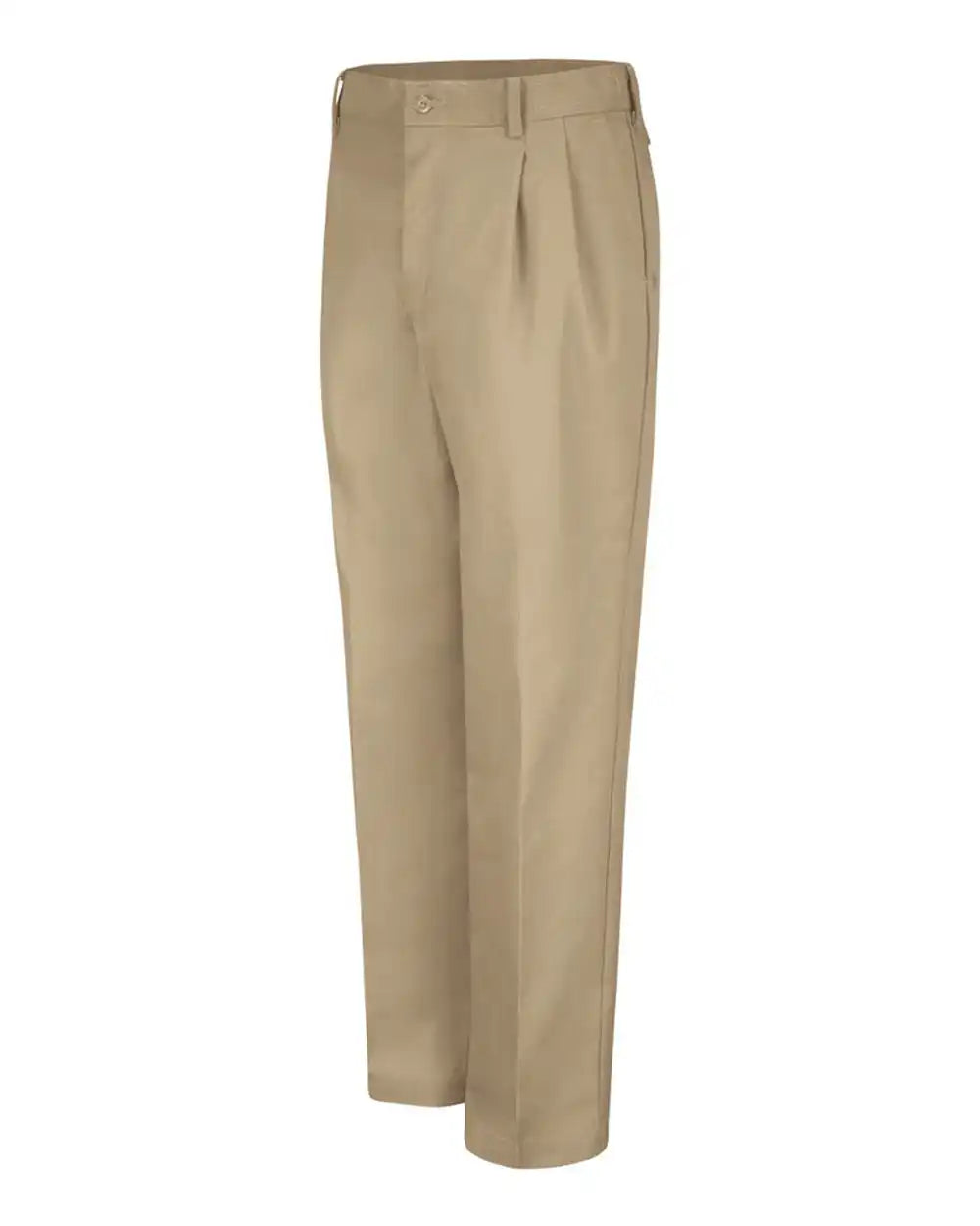 Red Kap Pt38 Pleated Twill Slacks - Khaki - Unhemmed - 30