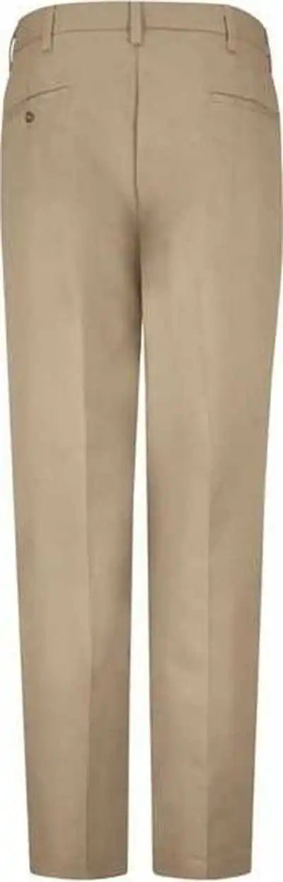 Red Kap Pt38 Pleated Twill Slacks Khaki Unhemmed