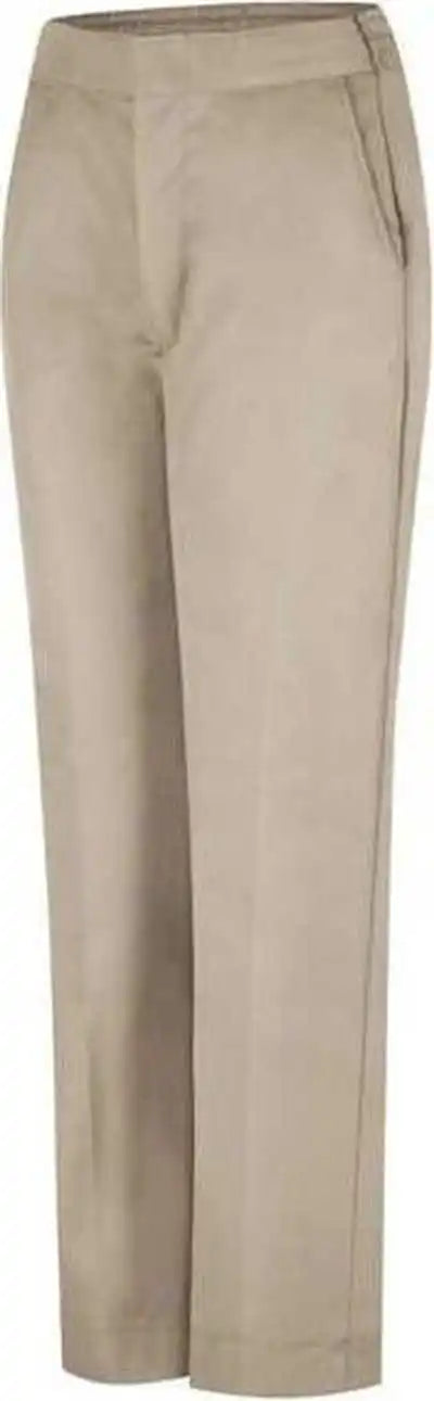 Red Kap Pt59 Women’s Half-elastic Work Pants - Tan - Unhemmed
