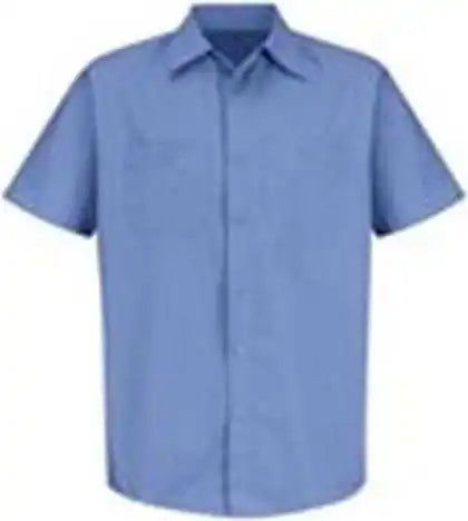 Red Kap Sb22l Industrial Stripe Short Sleeve Work Shirt Long Sizes - Bs-petrol Blue Navy