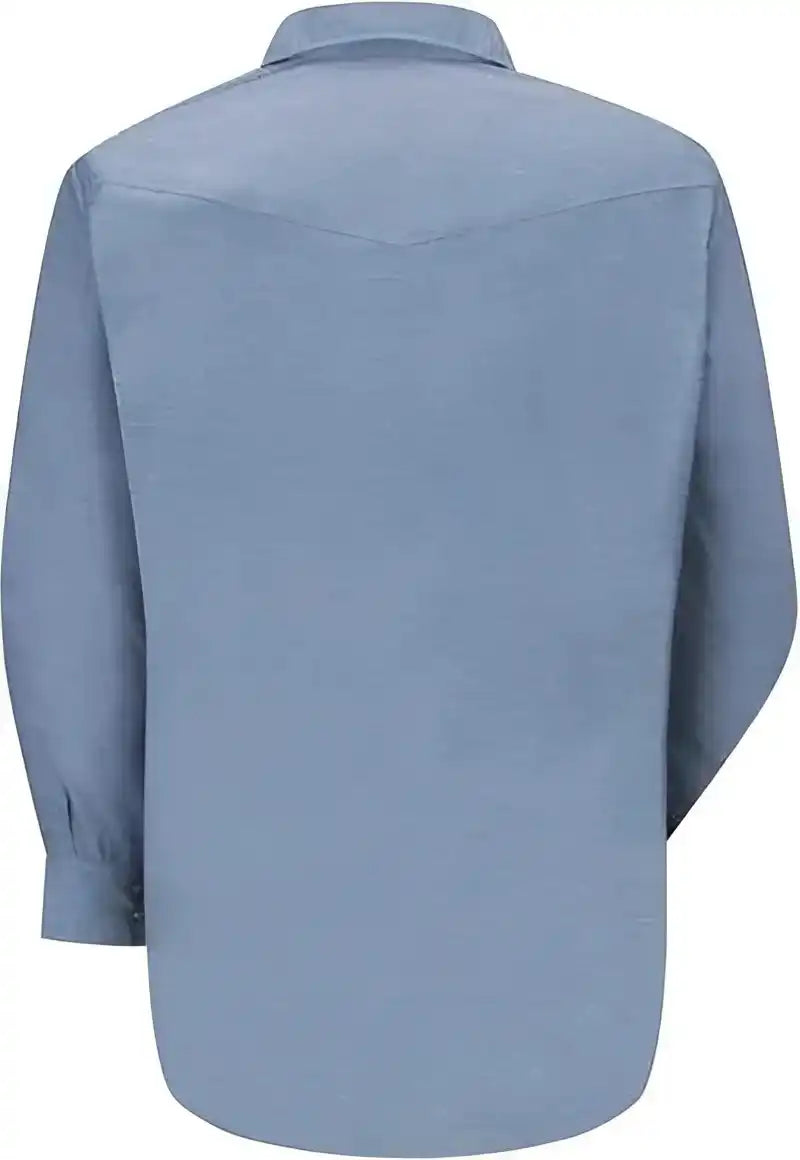 Red Kap Sc14 Deluxe Western Style Long Sleeve Shirt Light Blue