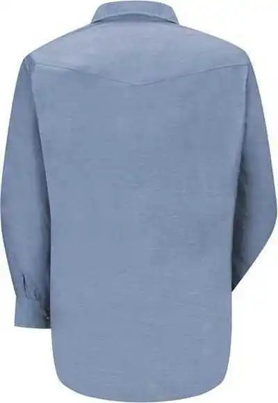 Red Kap Sc14l Deluxe Western Style Long Sleeve Shirt Sizes Light Blue