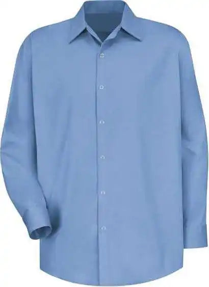 Red Kap Sc16l Long Sleeve Specialized Cotton Work Shirt Sizes - Light Blue