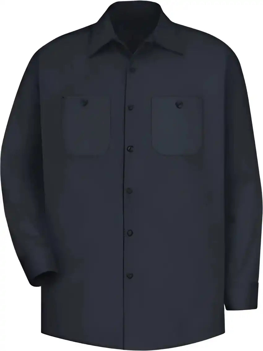 Red Kap Sc30 Cotton Long Sleeve Uniform Shirt Dark Navy