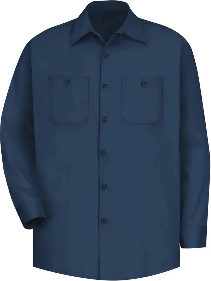 Red Kap Sc30 Cotton Long Sleeve Uniform Shirt - Navy - s