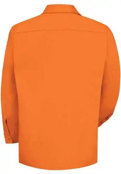 Red Kap Sc30 Cotton Long Sleeve Uniform Shirt Orange
