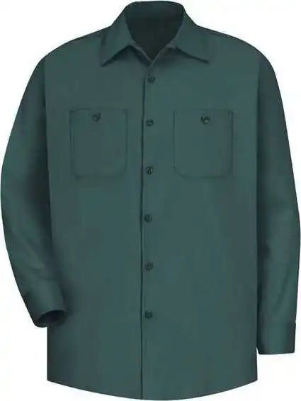 Red Kap Sc30 Cotton Long Sleeve Uniform Shirt Spruce Green