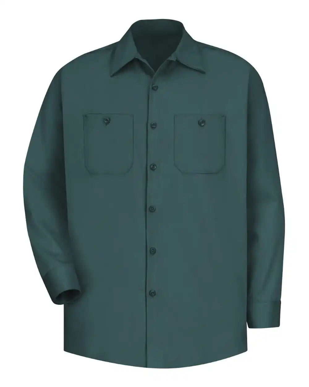 Red Kap Sc30 Cotton Long Sleeve Uniform Shirt - Spruce Green - s