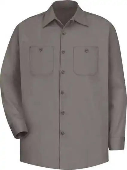 Red Kap Sc30l Long Sleeve Uniform Shirt Size Graphite Gray