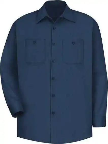 Red Kap Sc30l Long Sleeve Uniform Shirt Size Navy