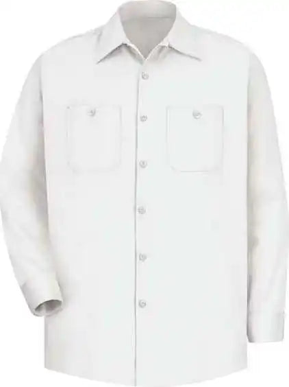 Red Kap Sc30l Long Sleeve Uniform Shirt Size - White