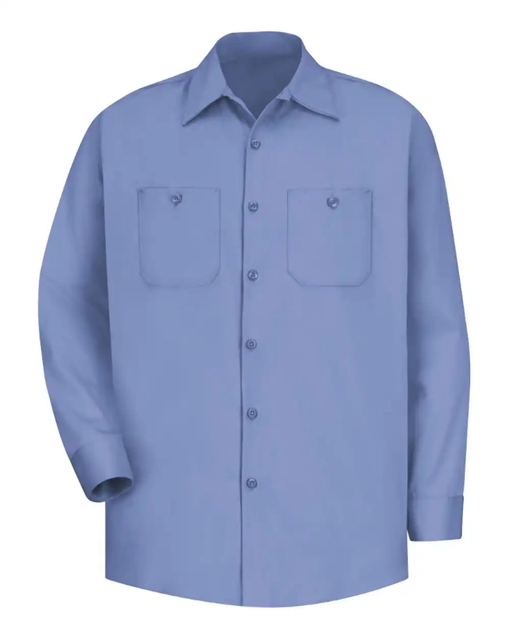 Red Kap Sc30t Cotton Long Sleeve Uniform Shirt - Tall Sizes - Light Blue - m