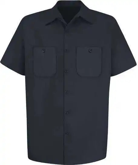 Red Kap Sc40 Cotton Short Sleeve Uniform Shirt Dark Navy