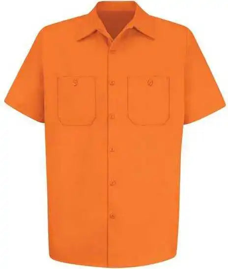 Red Kap Sc40 Cotton Short Sleeve Uniform Shirt - Orange