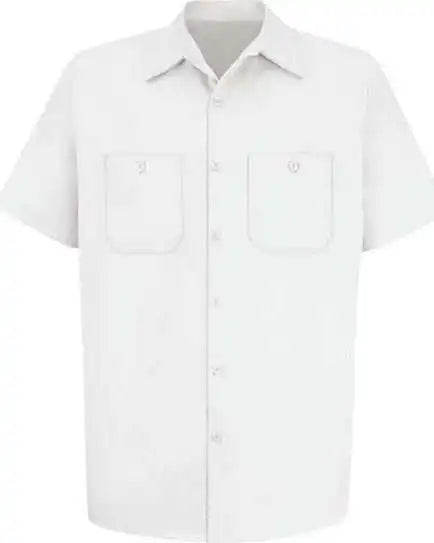 Red Kap Sc40 Cotton Short Sleeve Uniform Shirt White