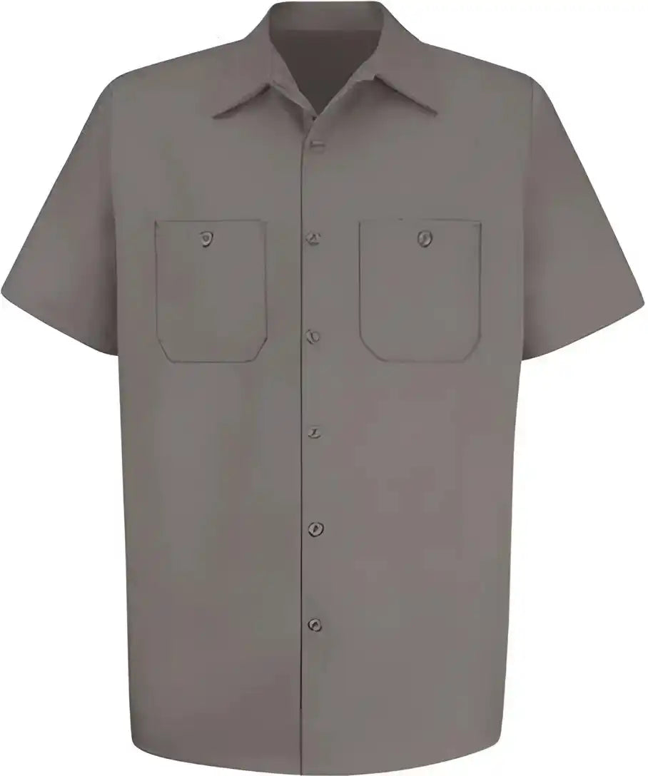 Red Kap Sc40l Short Sleeve Uniform Shirt Tall Sizes Graphite Gray