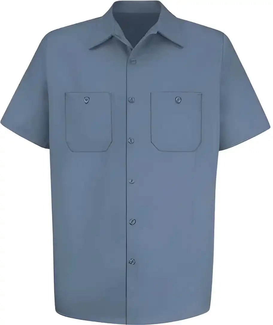 Red Kap Sc40l Short Sleeve Uniform Shirt Tall Sizes - Postman Blue
