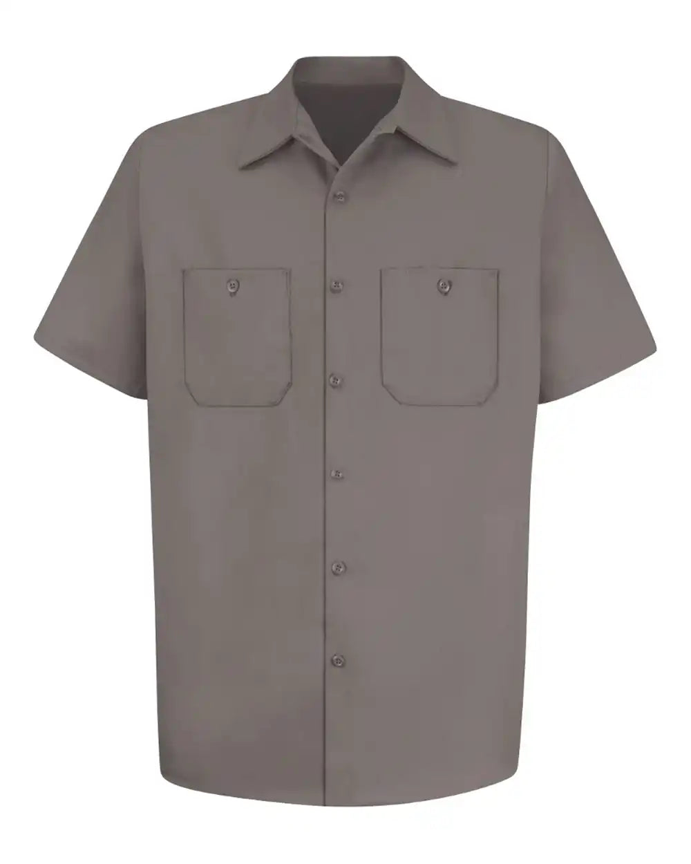 Red Kap Sc40t Cotton Short Sleeve Uniform Shirt - Tall Sizes - Graphite Grey - Lt