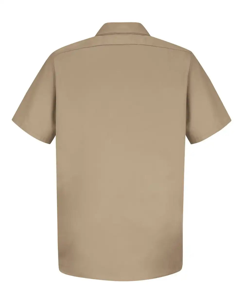 Red Kap Sc40t Cotton Short Sleeve Uniform Shirt - Tall Sizes - Khaki - Lt