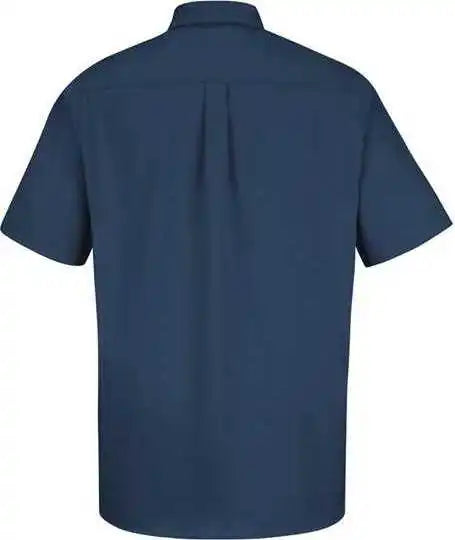 Red Kap Sc64 Short Sleeve 100% Cotton Dress Shirt Navy