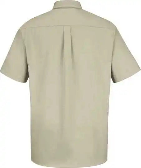 Red Kap Sc64 Short Sleeve 100% Cotton Dress Shirt Stone