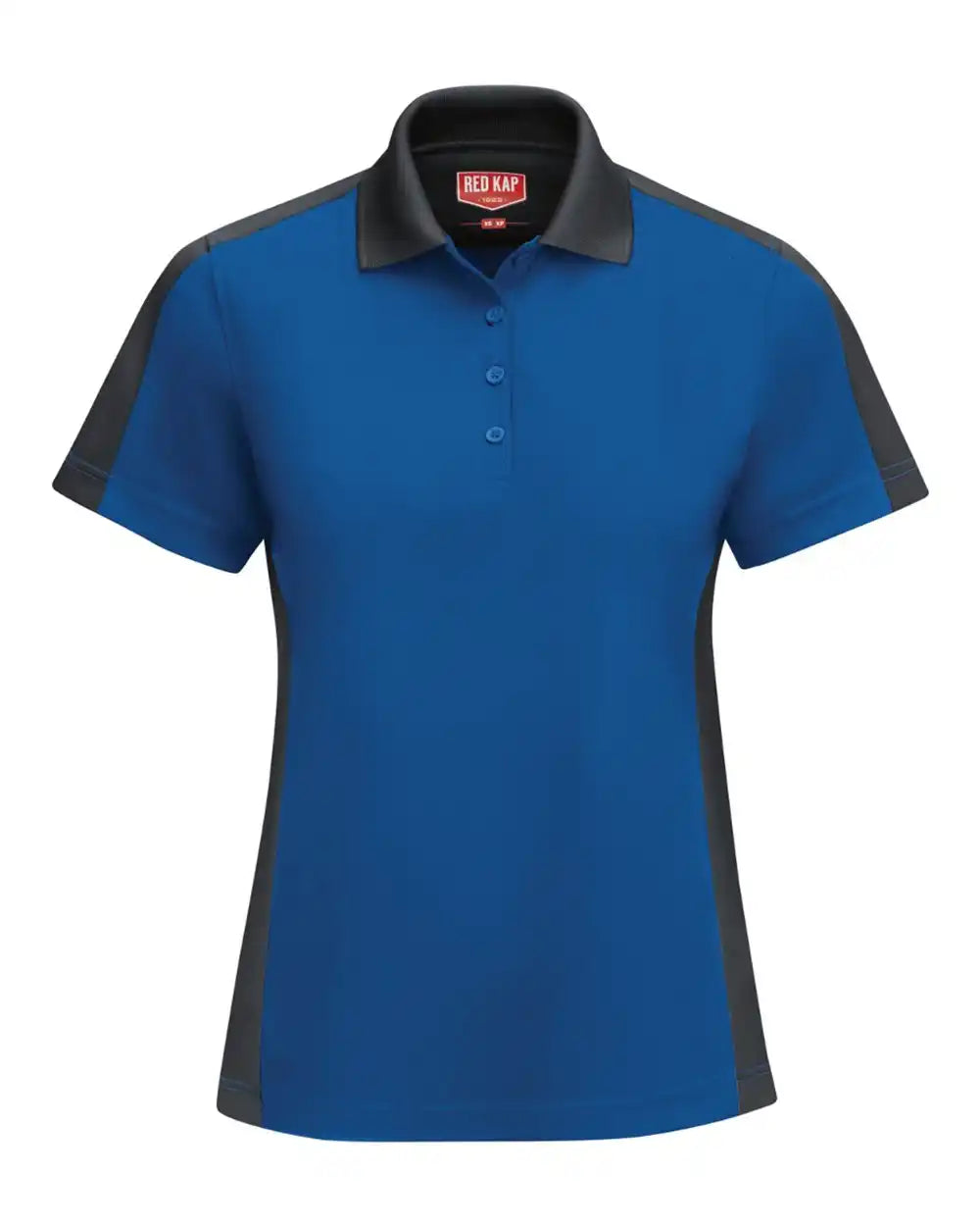 Red Kap Sk53 Women’s Short Sleeve Performance Knit Two-tone Polo - Royal Blue Charcoal - Blue/ / Xs