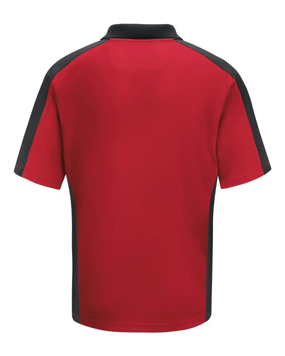 Red Kap Sk54 Short Sleeve Performance Knit Two Tone Polo - Charcoal - Red/ / s