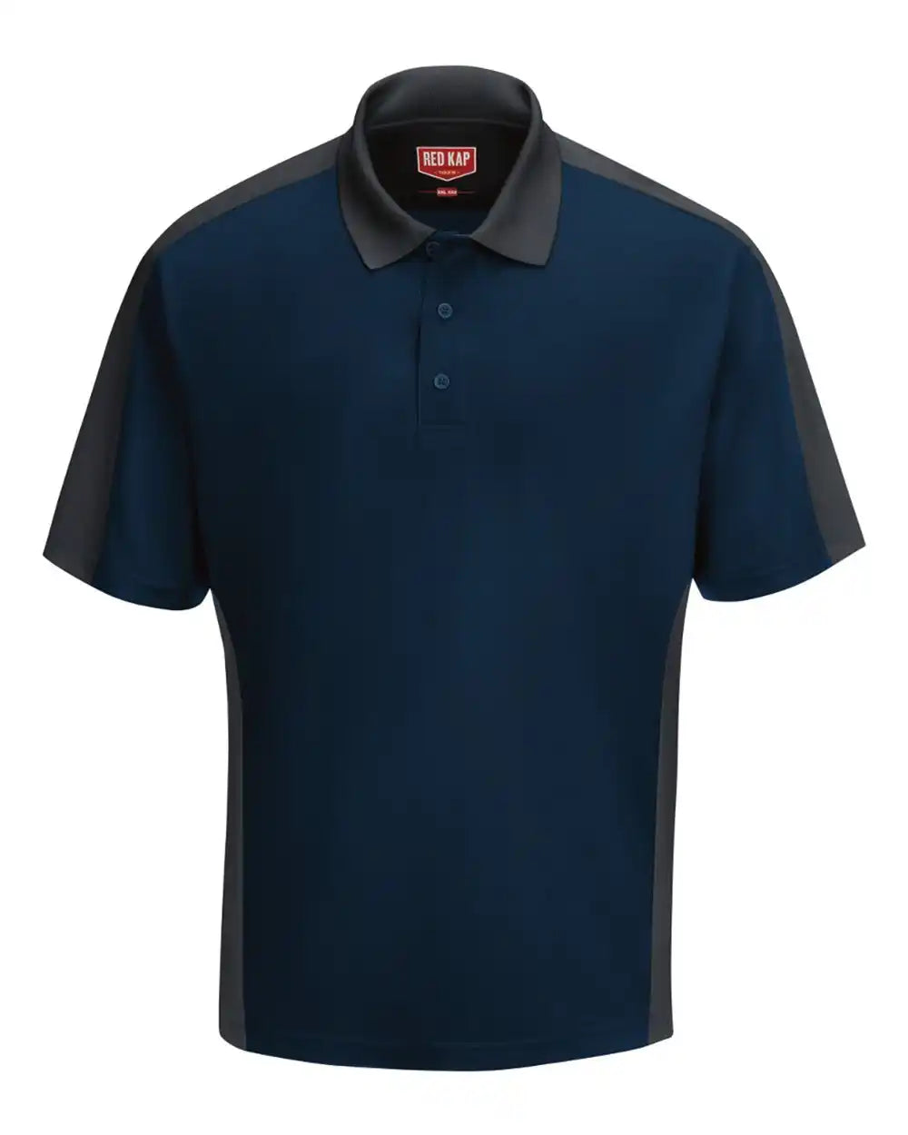 Red Kap Sk54 Short Sleeve Performance Knit Two Tone Polo - Navy Charcoal - Navy/ / s