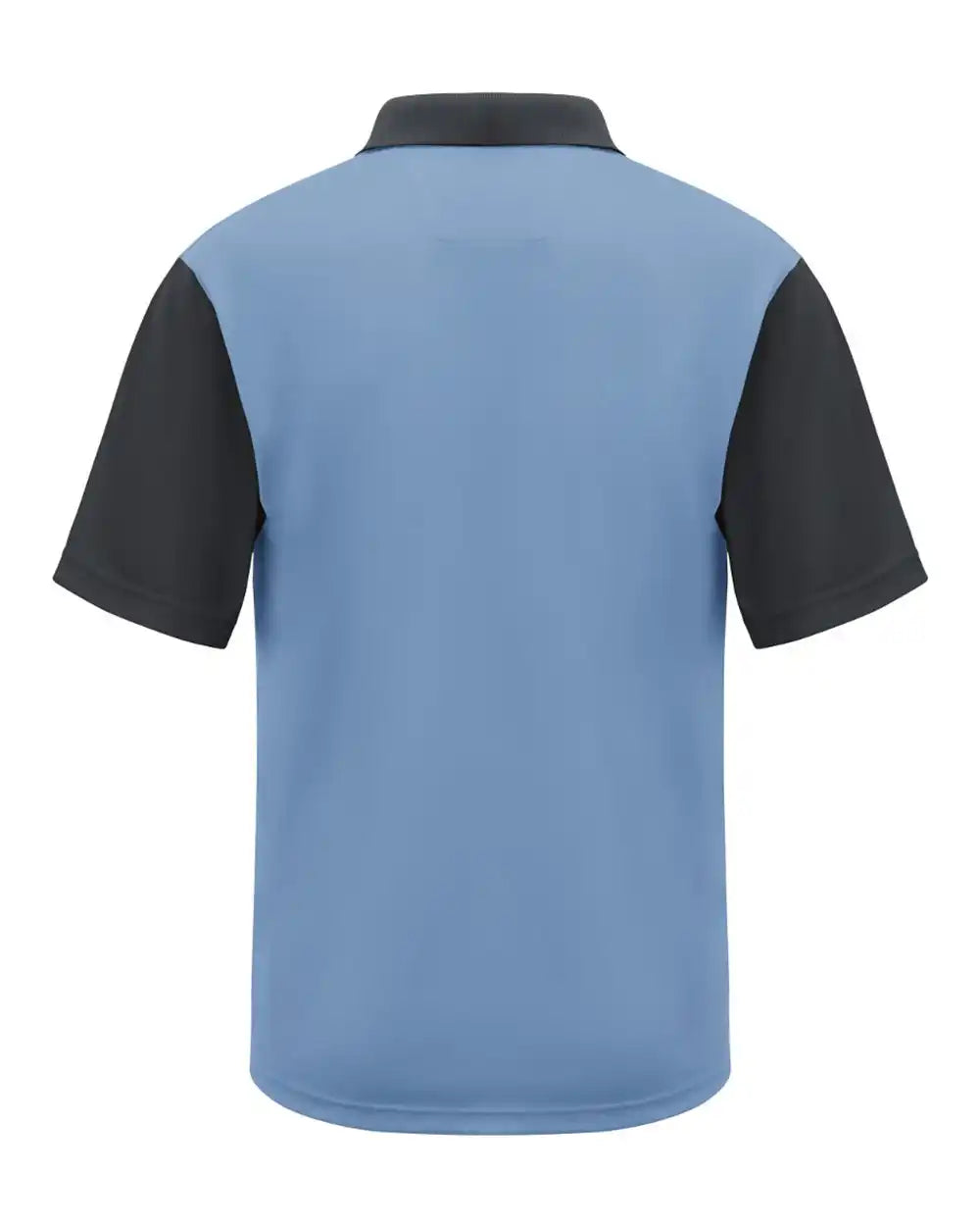 Red Kap Sk56 Short Sleeve Performance Knit Color-block Polo - Medium Blue Charcoal - Blue/ / s