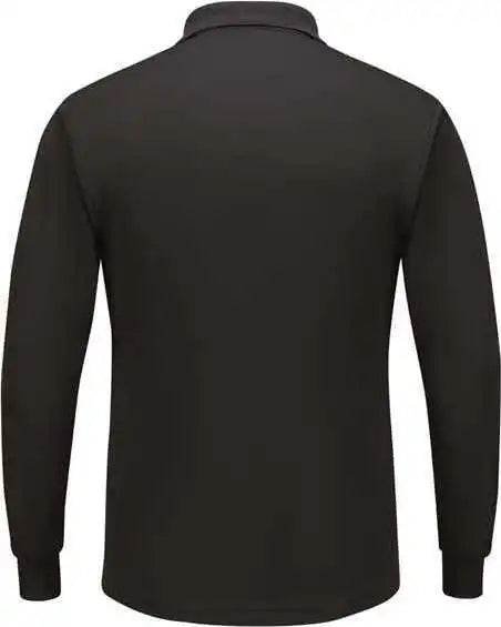 Red Kap Sk6l Long Sleeve Performance Knit Polo Black