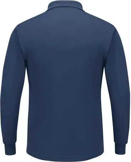 Red Kap Sk6l Long Sleeve Performance Knit Polo Navy