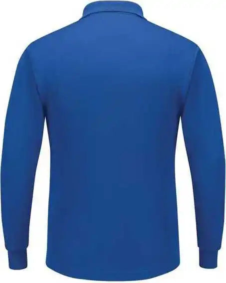 Red Kap Sk6l Long Sleeve Performance Knit Polo Royal Blue