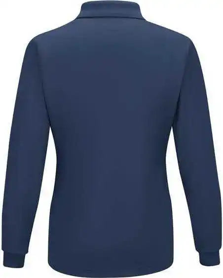 Red Kap Sk7l Women’s Long Sleeve Performance Knit Polo - Navy