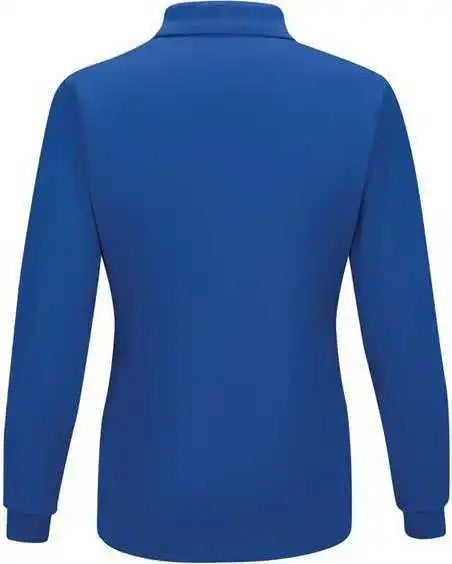 Red Kap Sk7l Women’s Long Sleeve Performance Knit Polo - Royal Blue