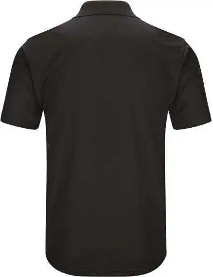 Red Kap Sk96 Short Sleeve Performance Knit Pocketless Core Polo - Black