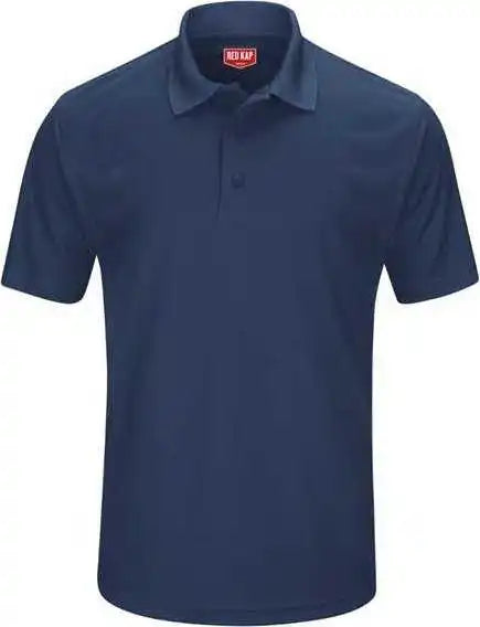 Red Kap Sk96 Short Sleeve Performance Knit Pocketless Core Polo - Navy