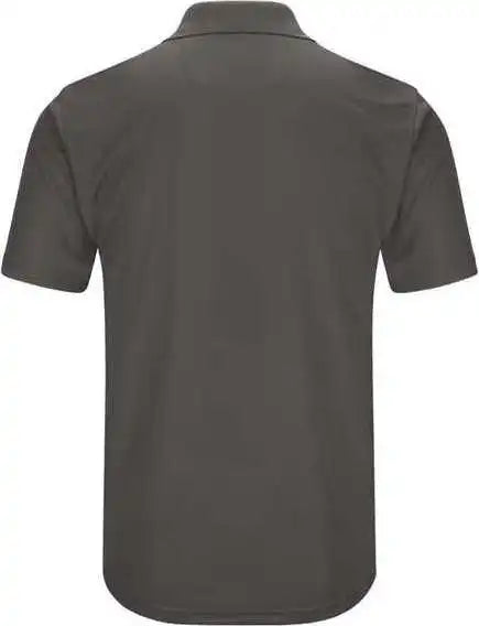 Red Kap Sk96 Short Sleeve Performance Knit Pocketless Core Polo Charcoal