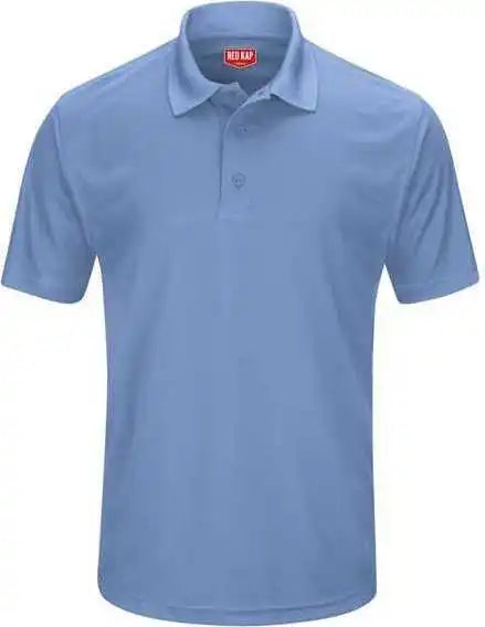 Red Kap Sk96 Short Sleeve Performance Knit Pocketless Core Polo Medium Blue