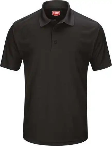 Red Kap Sk96 Short Sleeve Performance Knit Pocketless Core Polo - Black