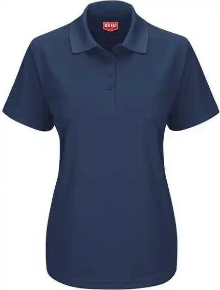 Red Kap Sk97 Women’s Short Sleeve Performance Knit Pocketless Core Polo Navy