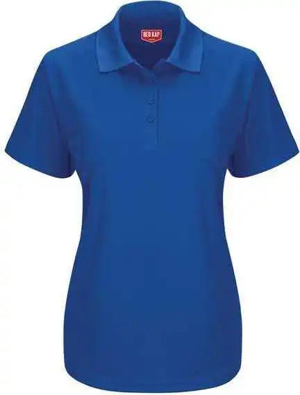 Red Kap Sk97 Women’s Short Sleeve Performance Knit Pocketless Core Polo Royal