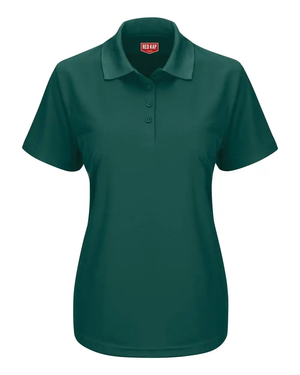 Red Kap Sk97 Women’s Short Sleeve Performance Knit Pocketless Core Polo - Hunter Green - Xs