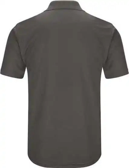 Red Kap Sk98 Short Sleeve Performance Knit Pocket Polo Charcoal