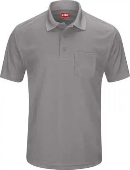 Red Kap Sk98 Short Sleeve Performance Knit Pocket Polo - Gray
