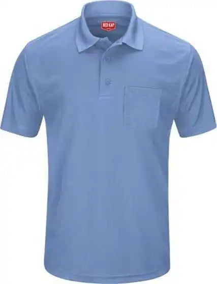 Red Kap Sk98 Short Sleeve Performance Knit Pocket Polo Medium Blue