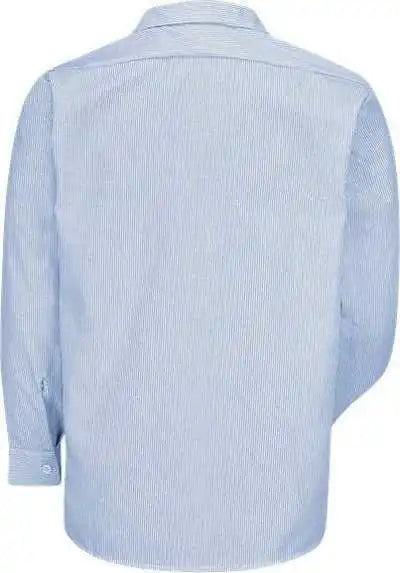 Red Kap Sl10 Industrial Stripe Work Shirt - Wb-blue White